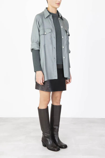 Alysi Mini Real Leather Skirt