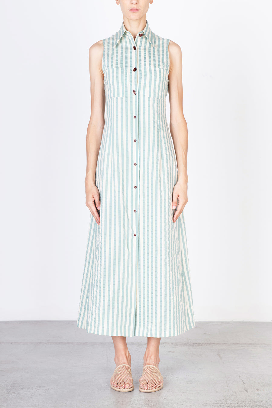 Alysi Abito Colourful Stripes Chemis