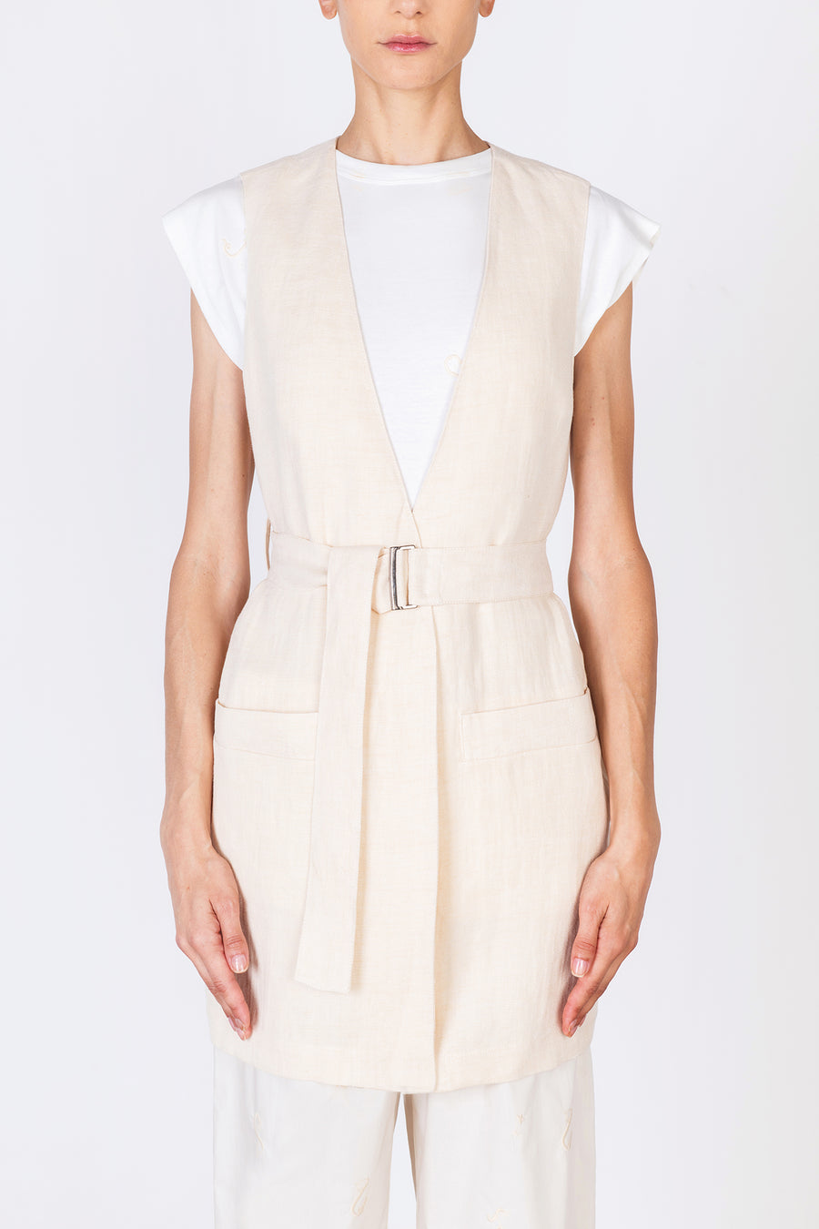 Alysi Gilet Linone Delave'Lungo