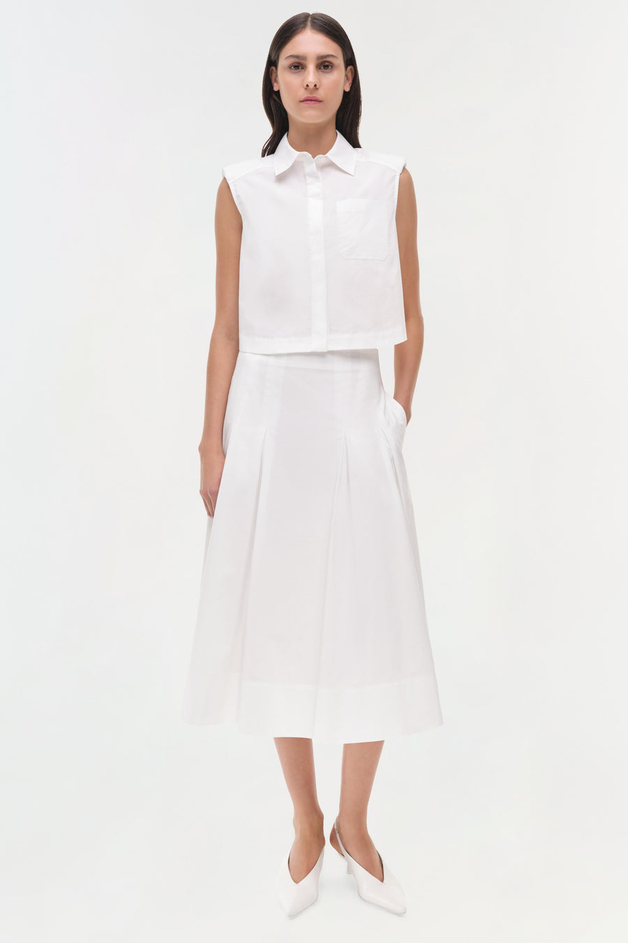 SIMKHAI Winslow Cropped Shirt