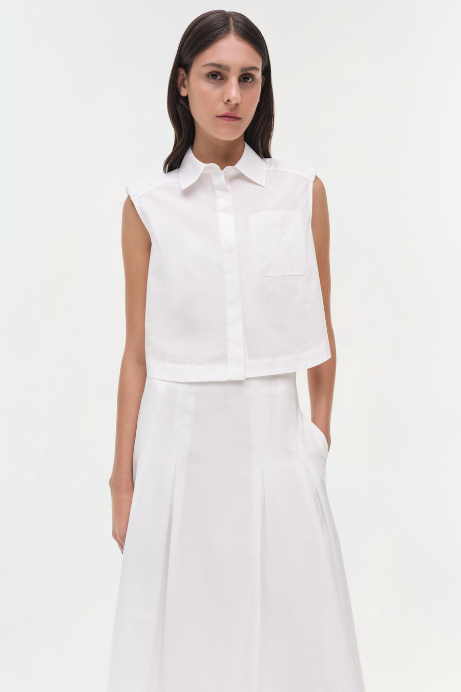 SIMKHAI Winslow Cropped Shirt