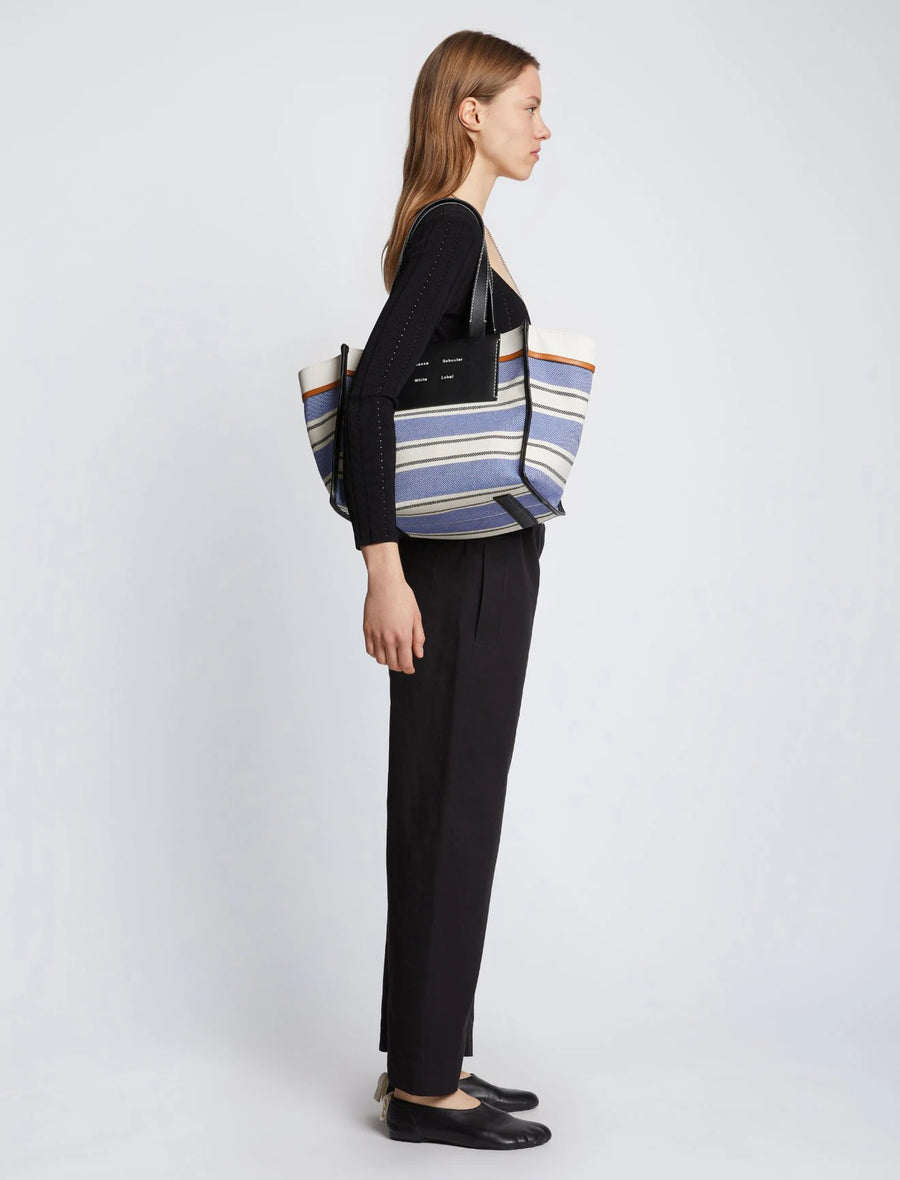 Proenza Schouler White Label Large Morris Stripe Canvas Tote