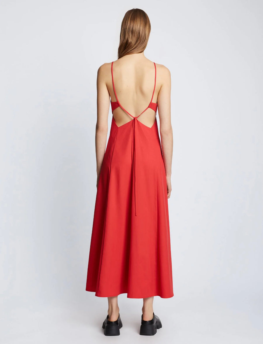 Proenza Schouler White Label Drapey Suiting Cutoff Dress