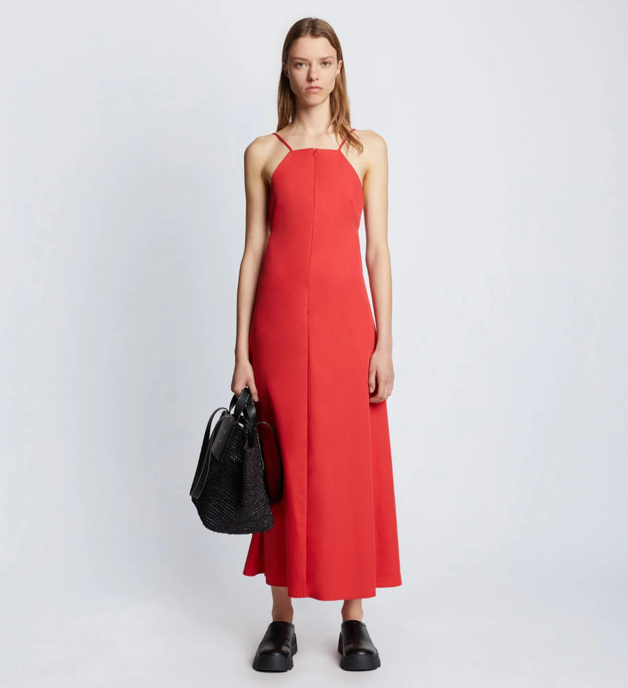Proenza Schouler White Label Drapey Suiting Cutoff Dress