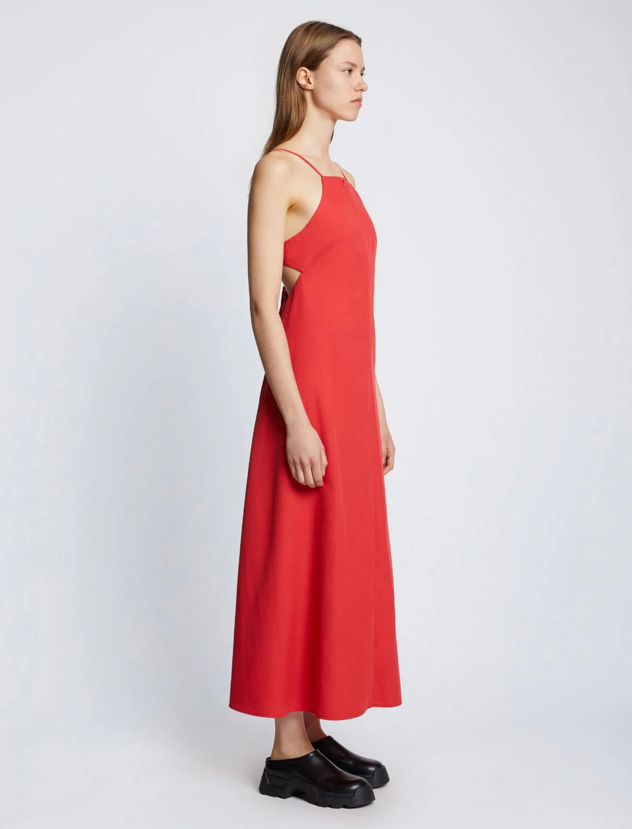Proenza Schouler White Label Drapey Suiting Cutoff Dress