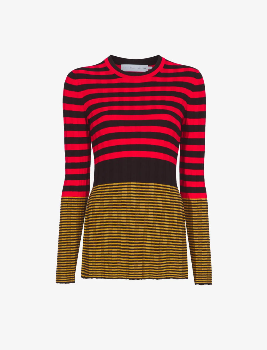 Proenza Schouler White Label Slinky Stripe Sleeve Sweater