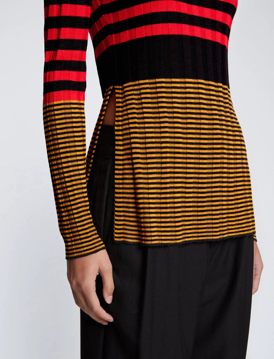 Proenza Schouler White Label Slinky Stripe Sleeve Sweater
