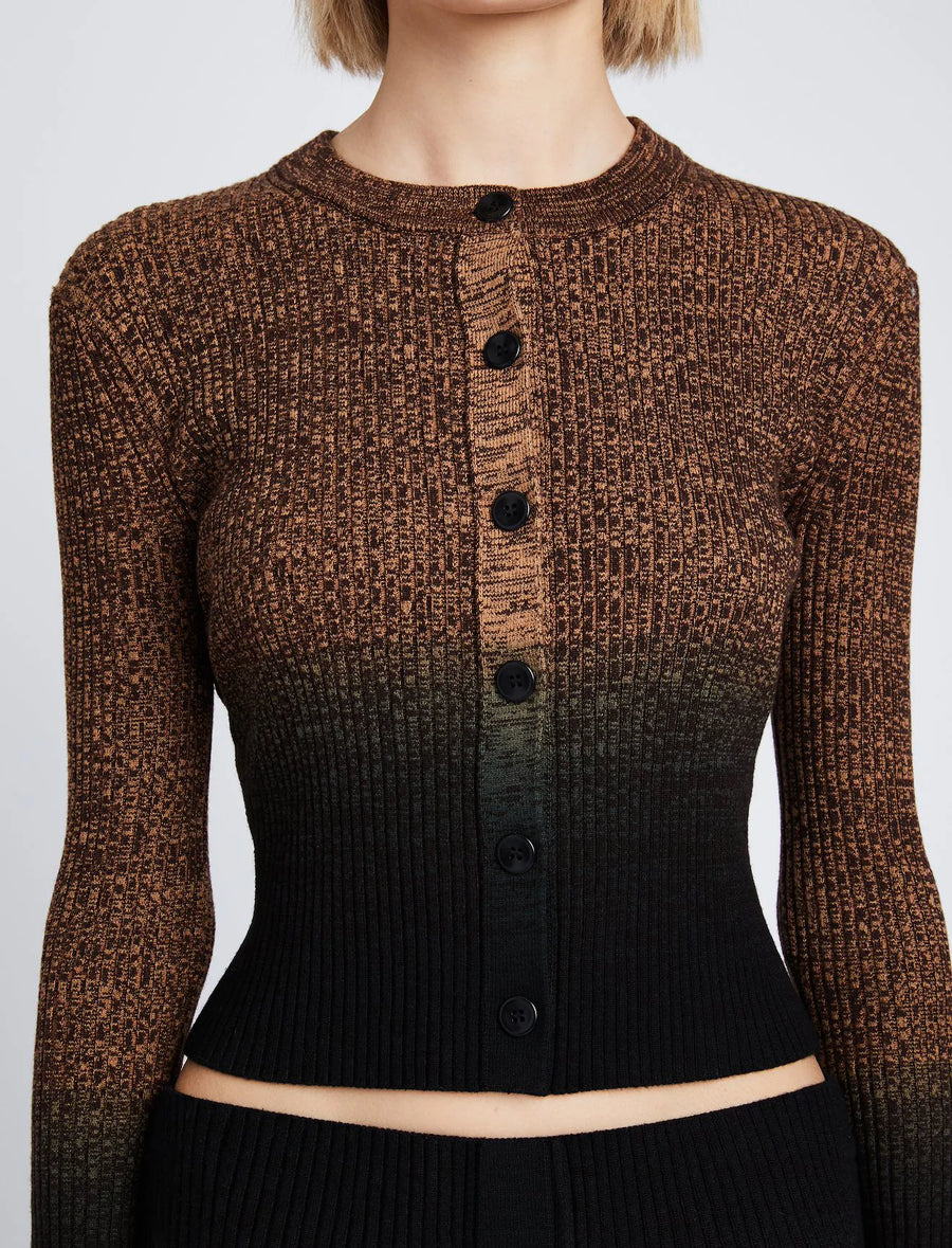 Proenza Schouler White Label Gradient Marl Cardigan