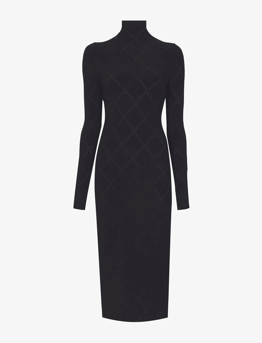Proenza Schouler White Label Pointelle Diamonds Turtleneck Dress