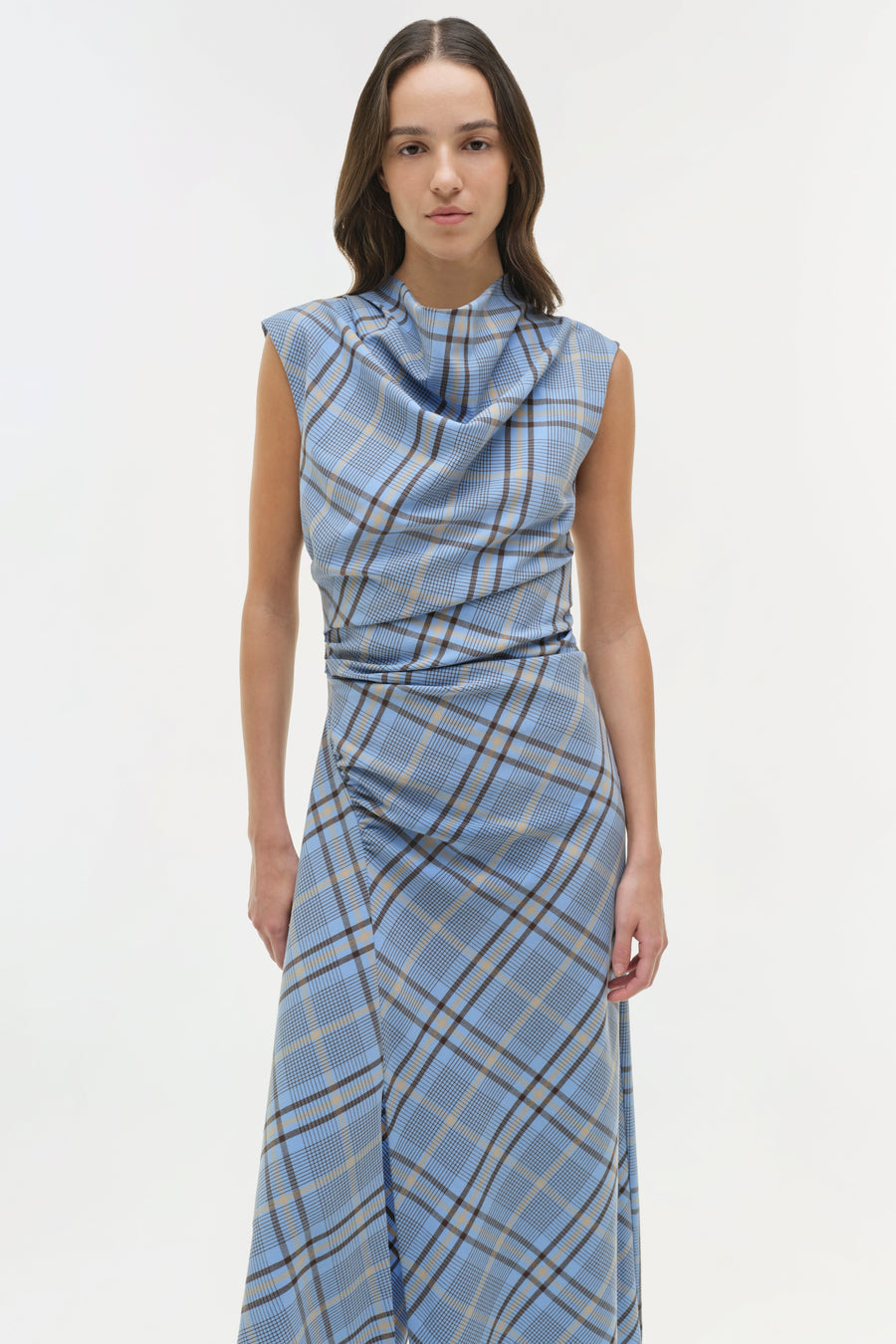 SIMKHAI Burke Draped Midi Dress