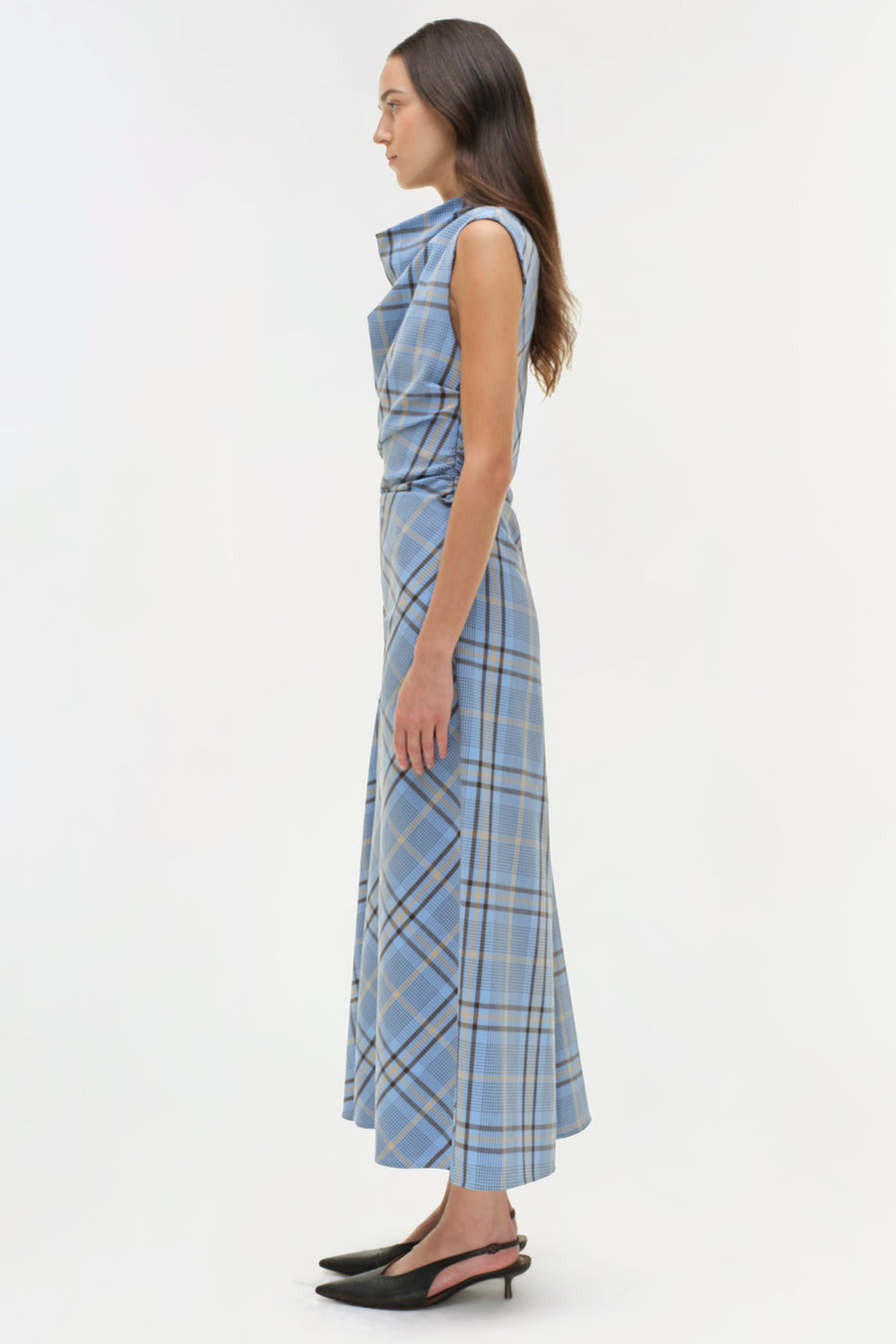 SIMKHAI Burke Draped Midi Dress