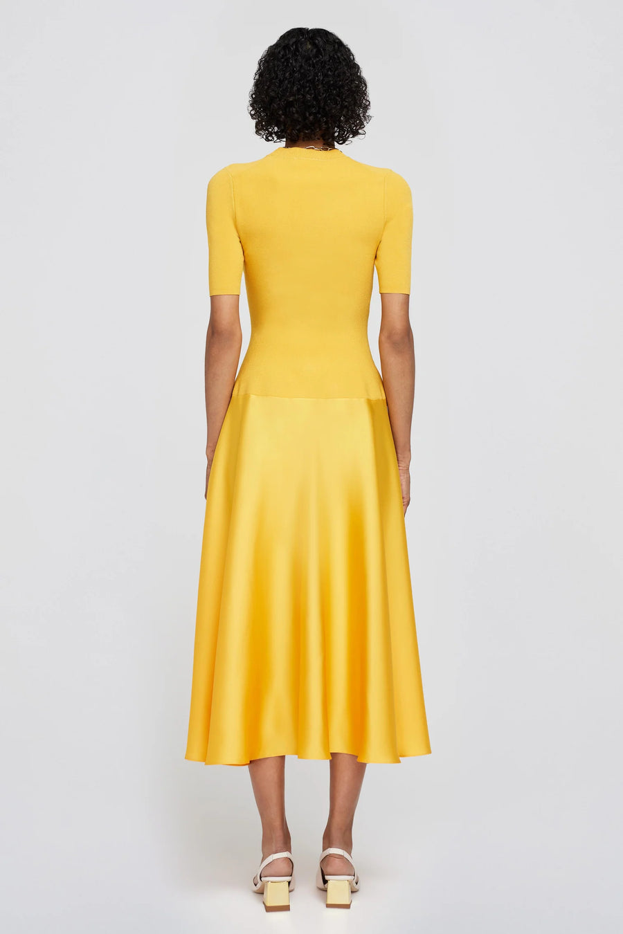 SIMKHAI Marionne S/S Crewneck Midi Dress