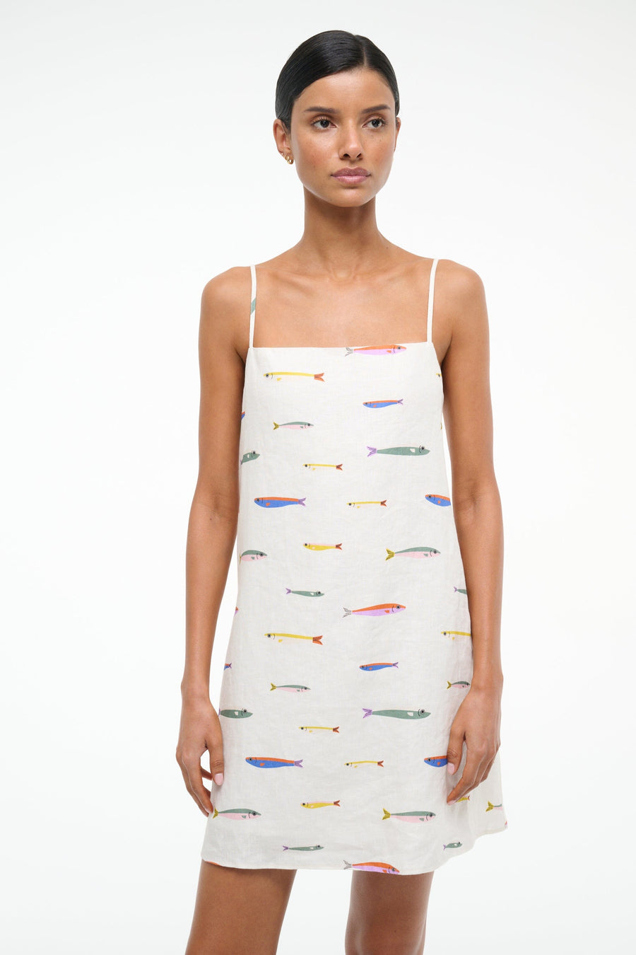 Staud Laura Linen Mini Dress