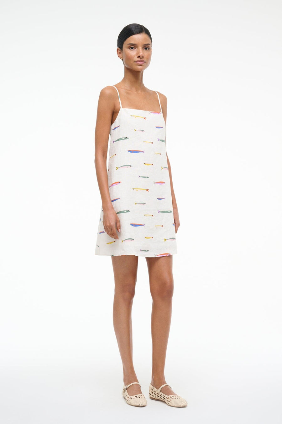 Staud Laura Linen Mini Dress