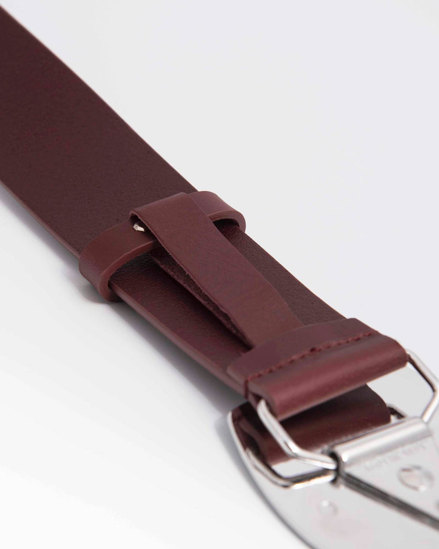 Alysi Rectangular Buckle Leather Belt
