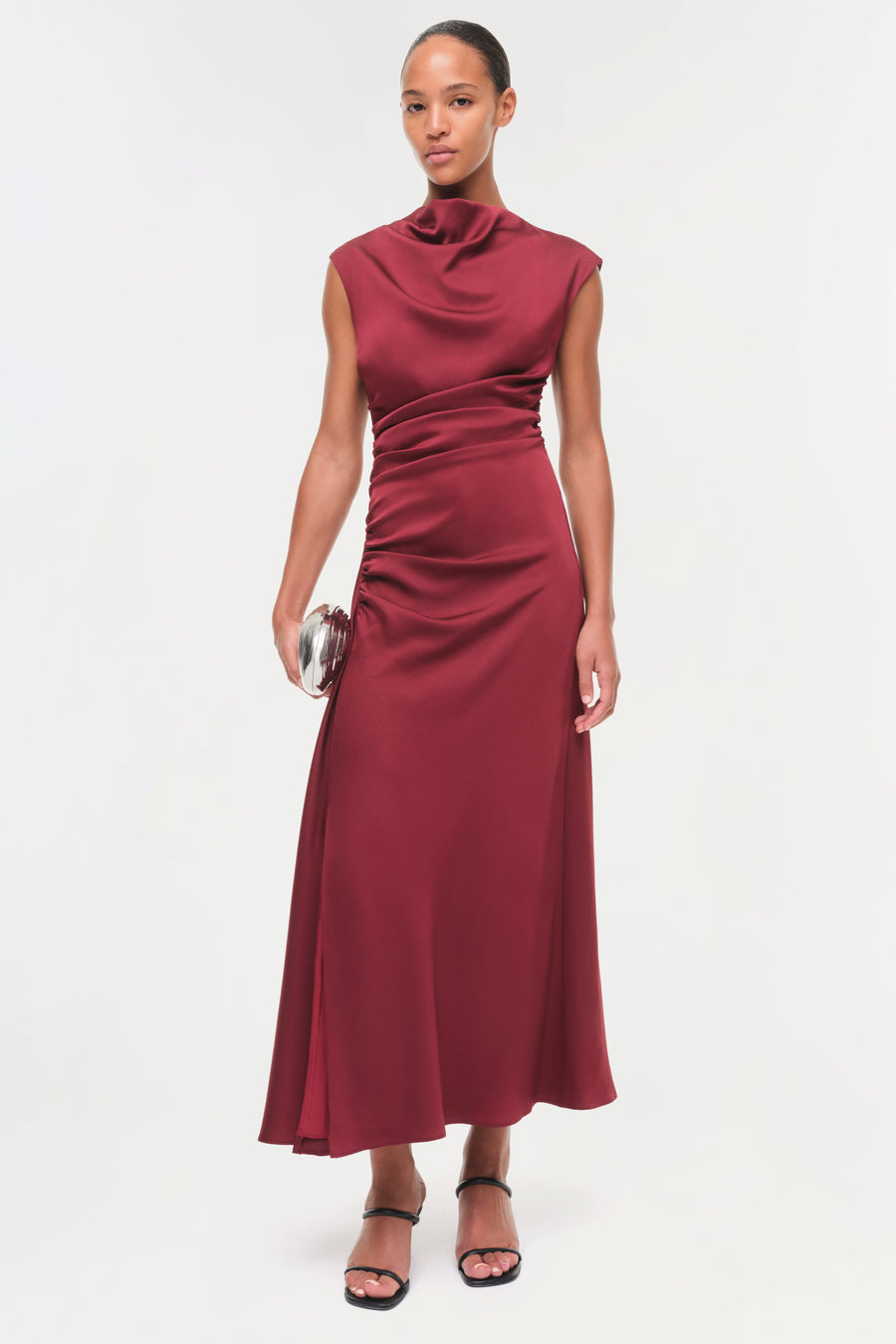 SIMKHAI Burke Draped Midi Dress