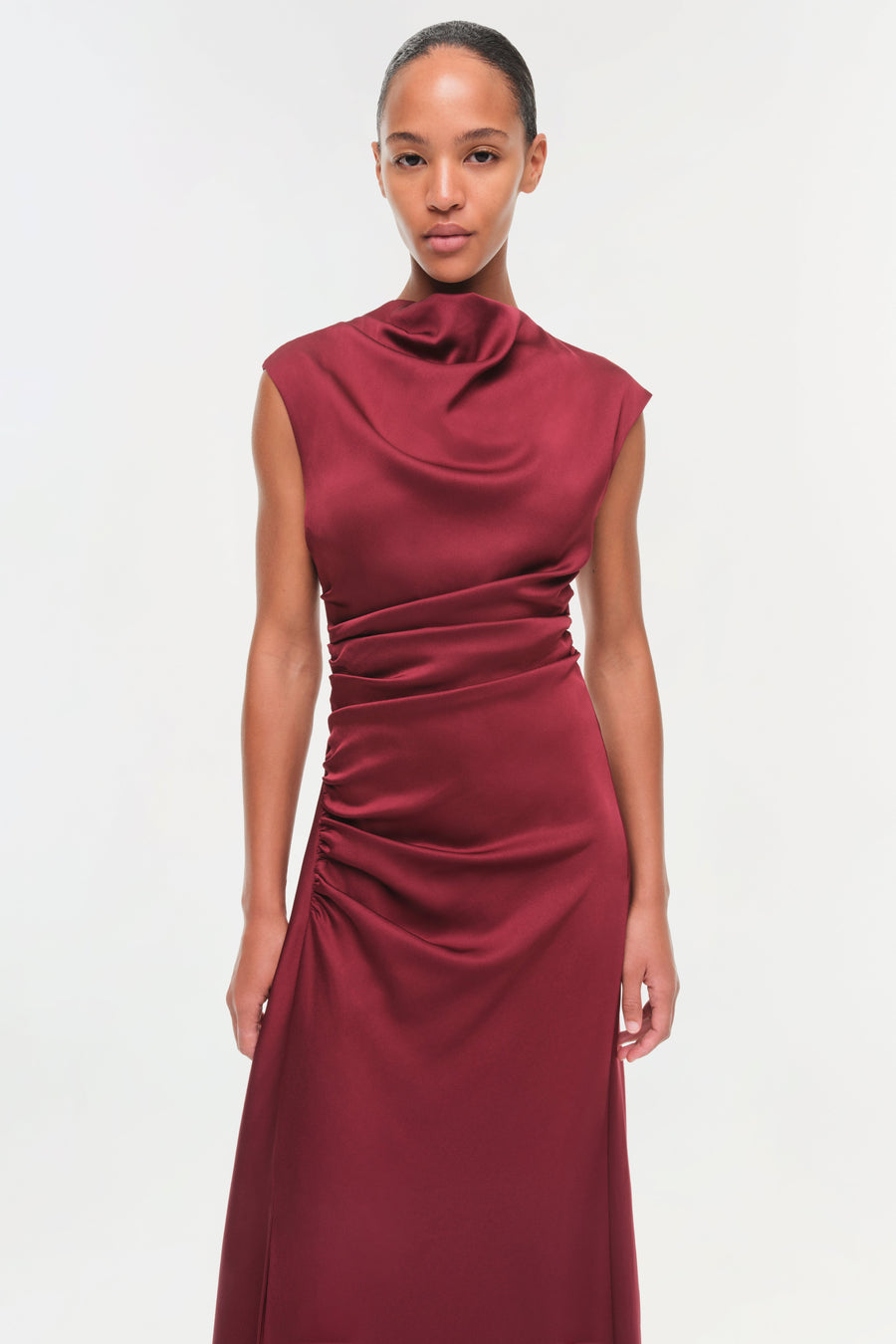 SIMKHAI Burke Draped Midi Dress