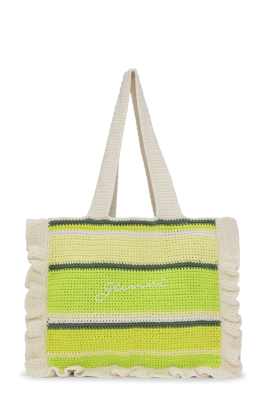 Ganni Crochet Frill Tote