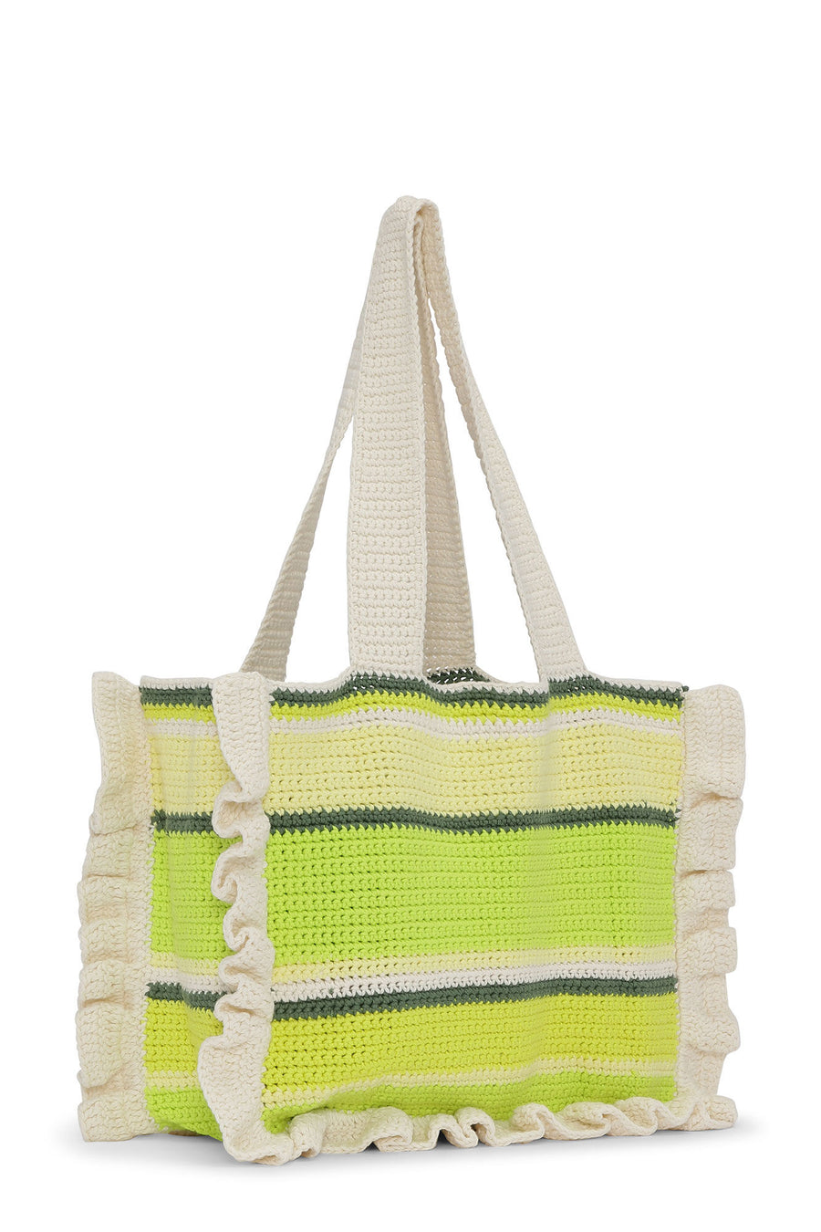 Ganni Crochet Frill Tote