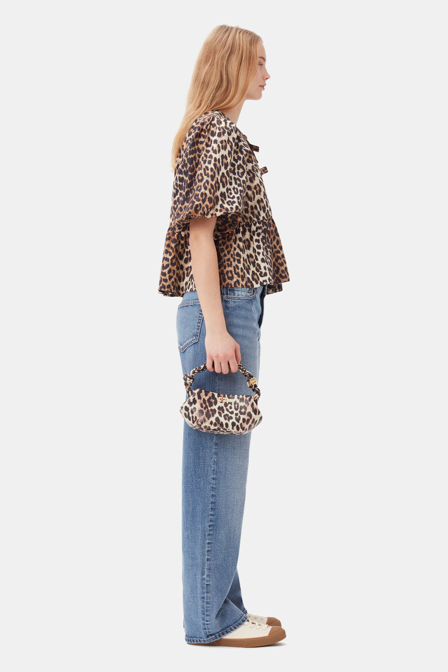 Ganni Leopard Mini Bou Bag