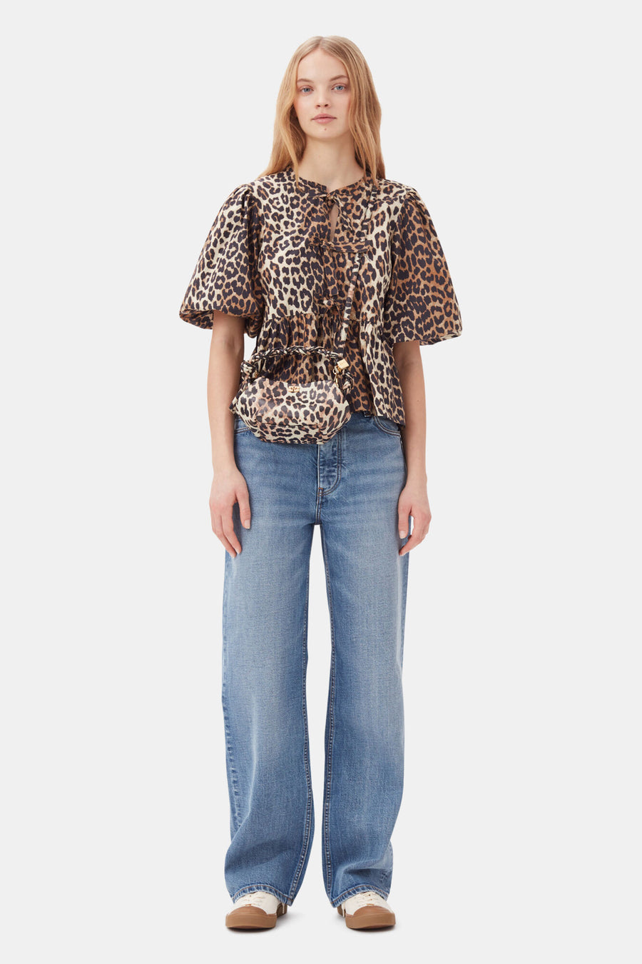 Ganni Leopard Mini Bou Bag