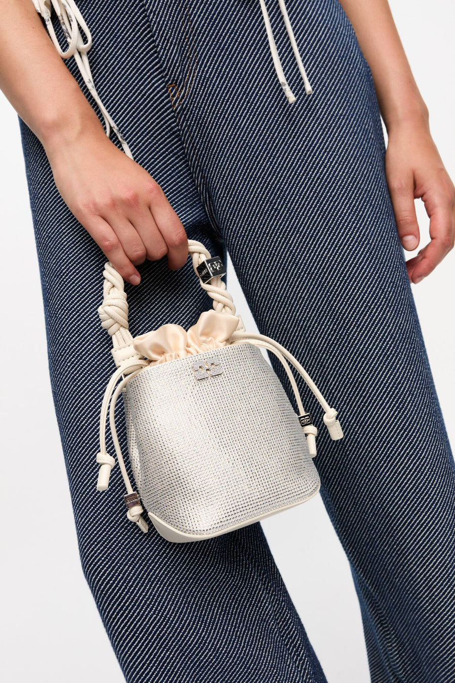 Ganni Bou Bucket Mini Strass