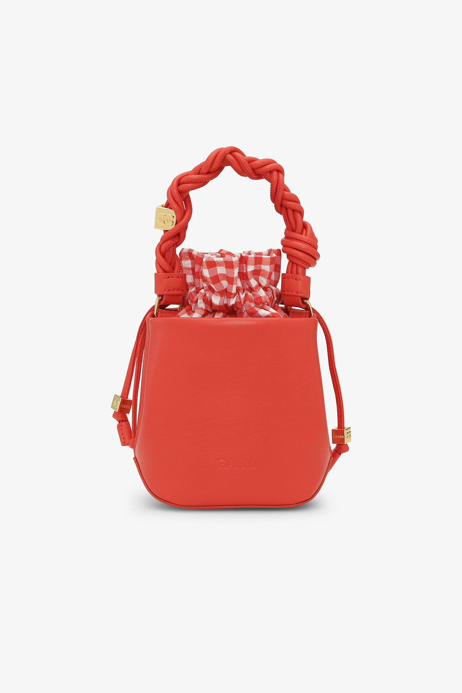 Ganni Bou Bucket Mini Vichy Pouch