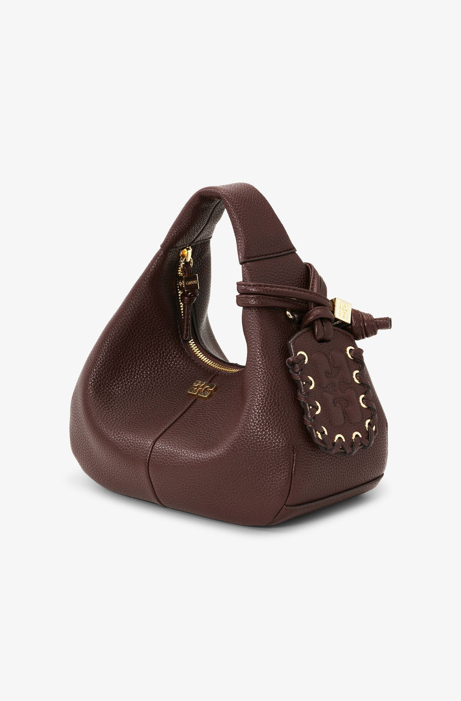 Ganni Grained Mini Hobo Bag