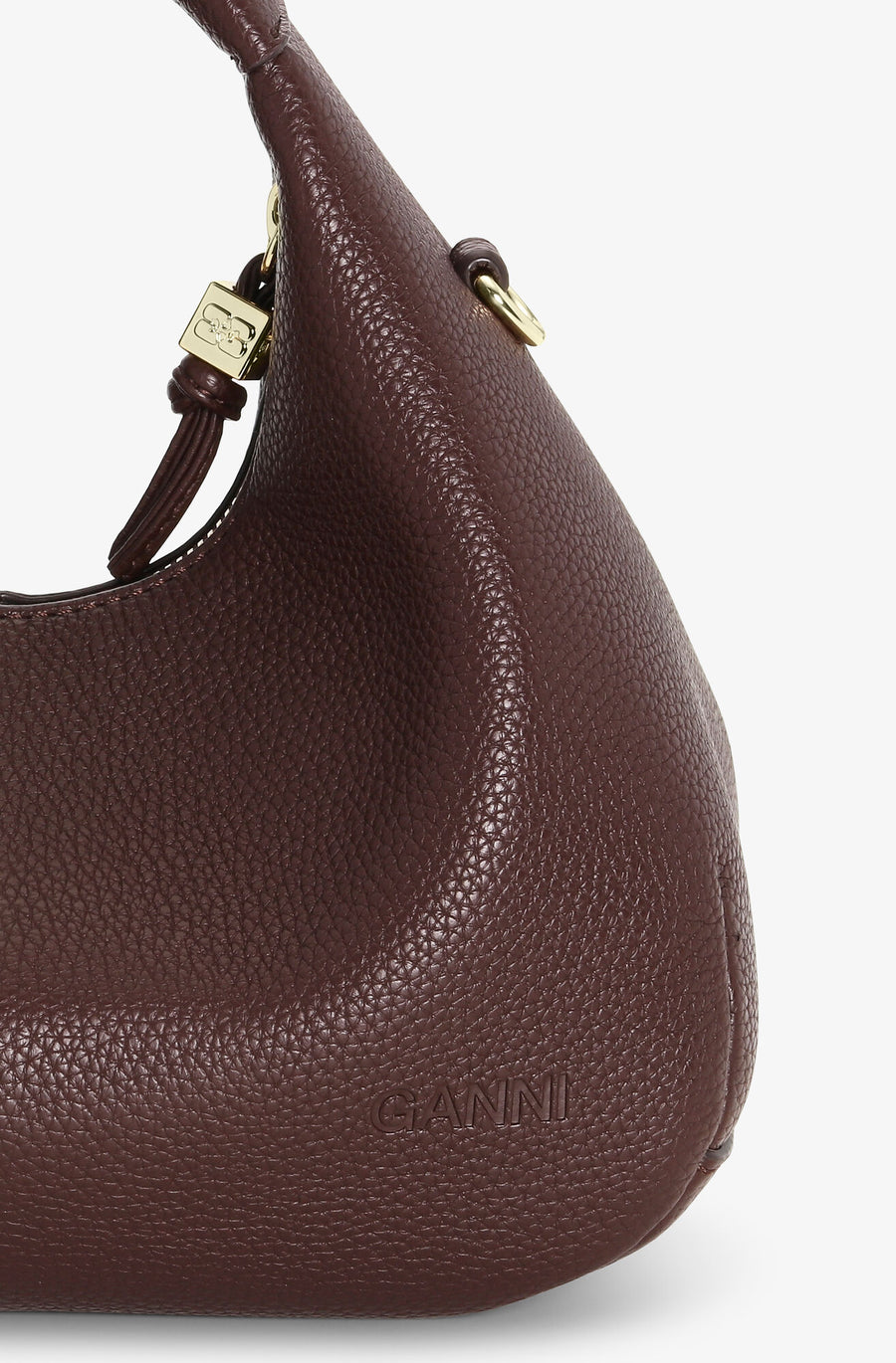 Ganni Grained Mini Hobo Bag