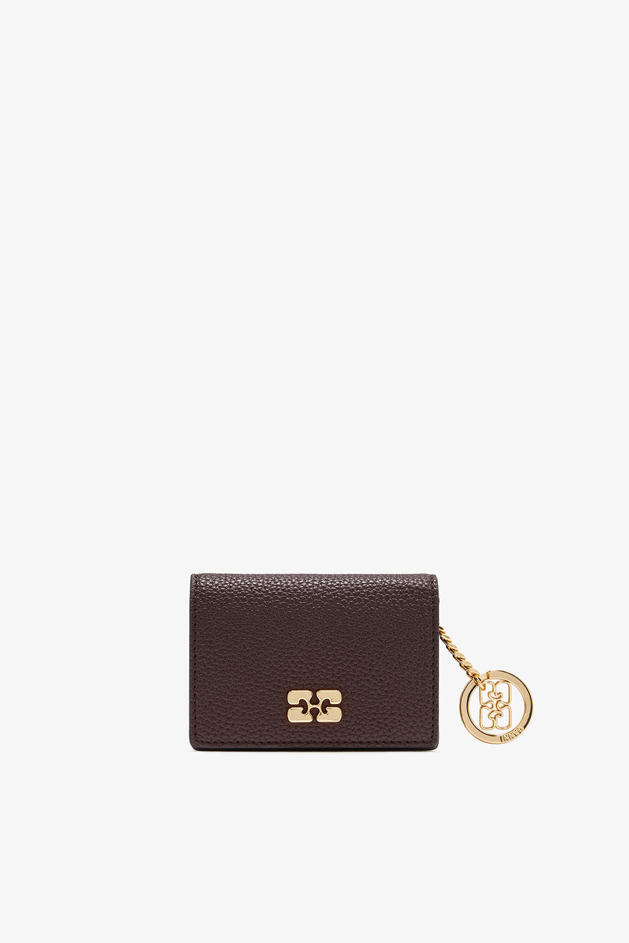 Ganni Grained Bou Flap Card Holder