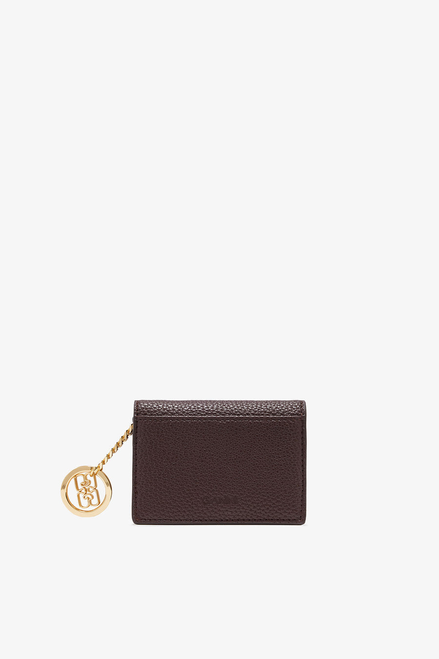 Ganni Grained Bou Flap Card Holder