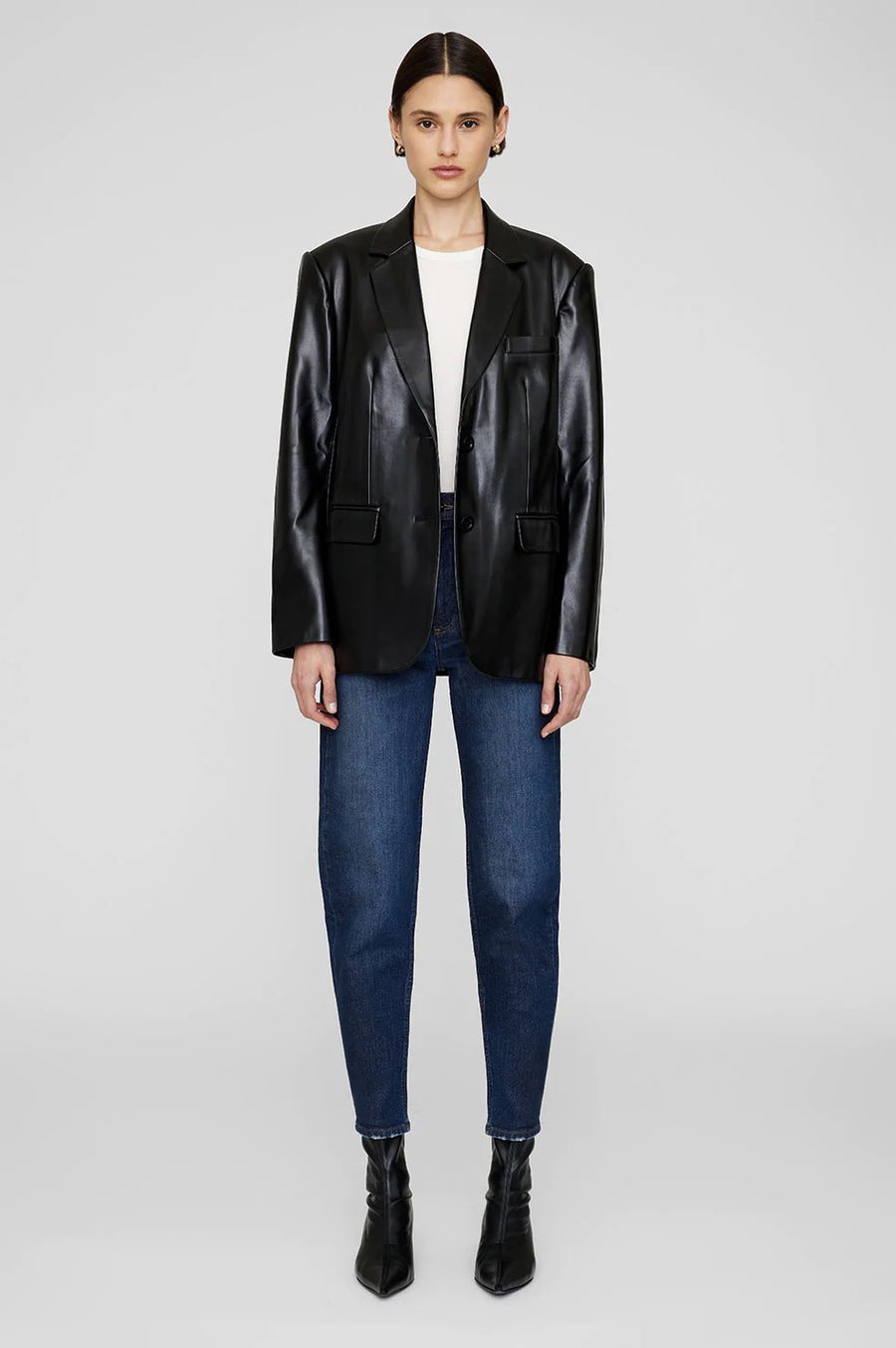 Anine Bing Classic Blazer - Recycled Leather