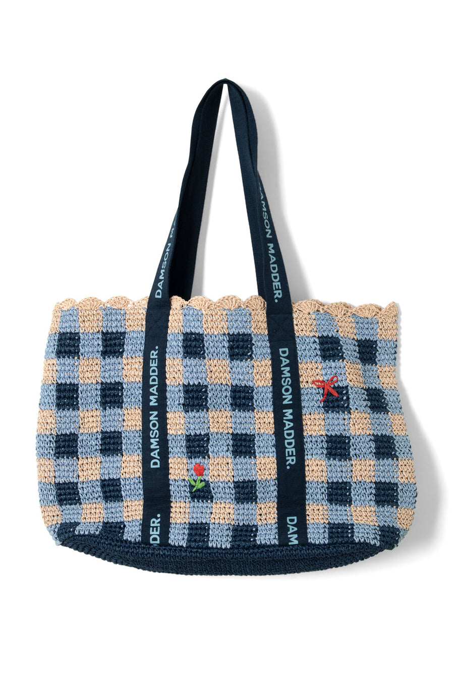 Damson Madder Raffia Tote Bag