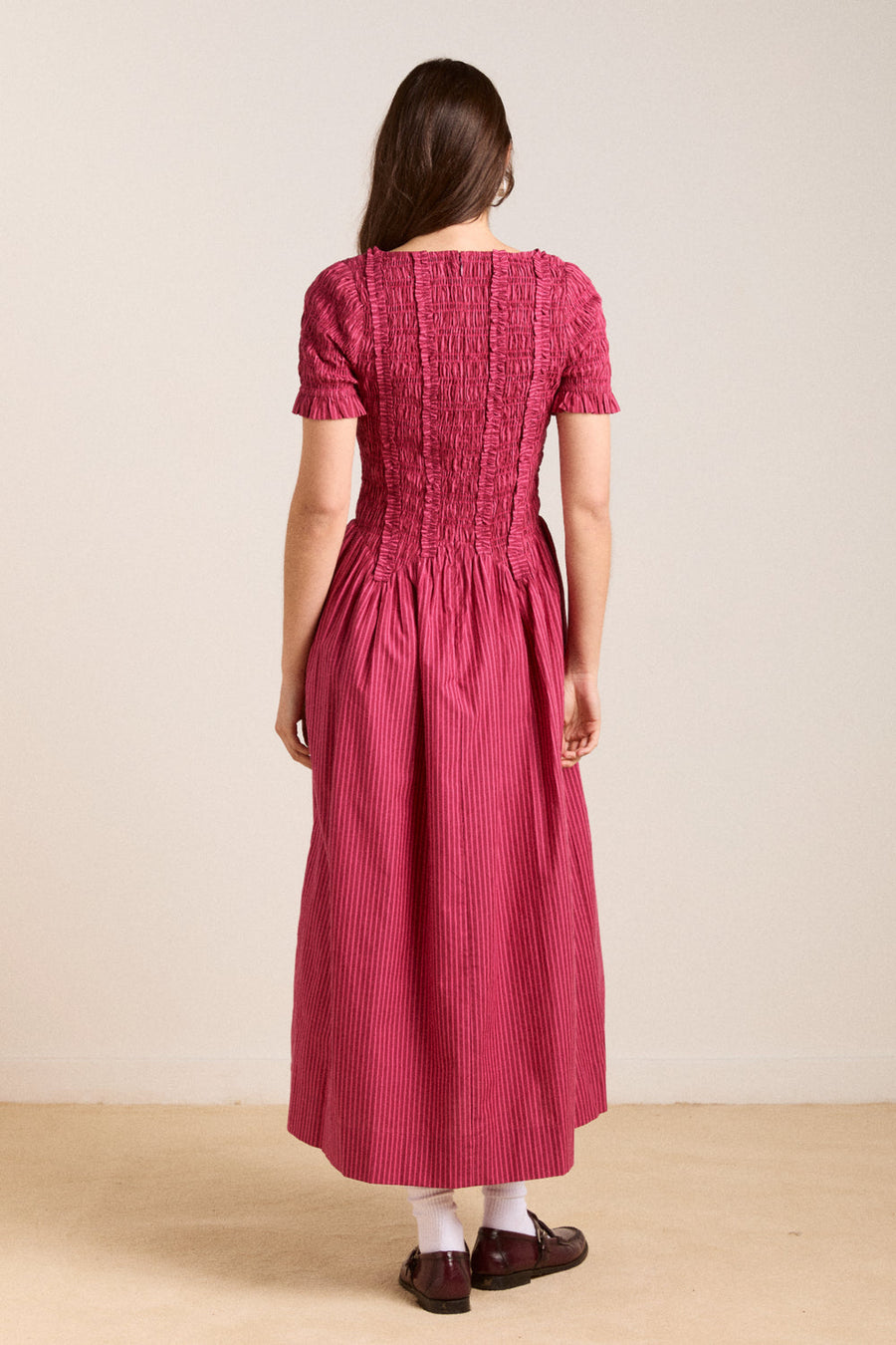 Damson Madder Raphaela Ruffle Midi Dress