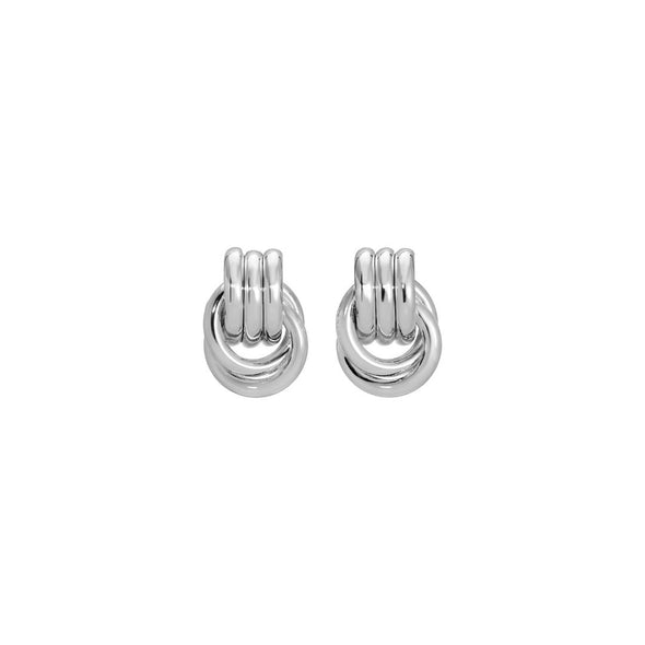 Heaven Mayhem Baby Knot Silver Earrings