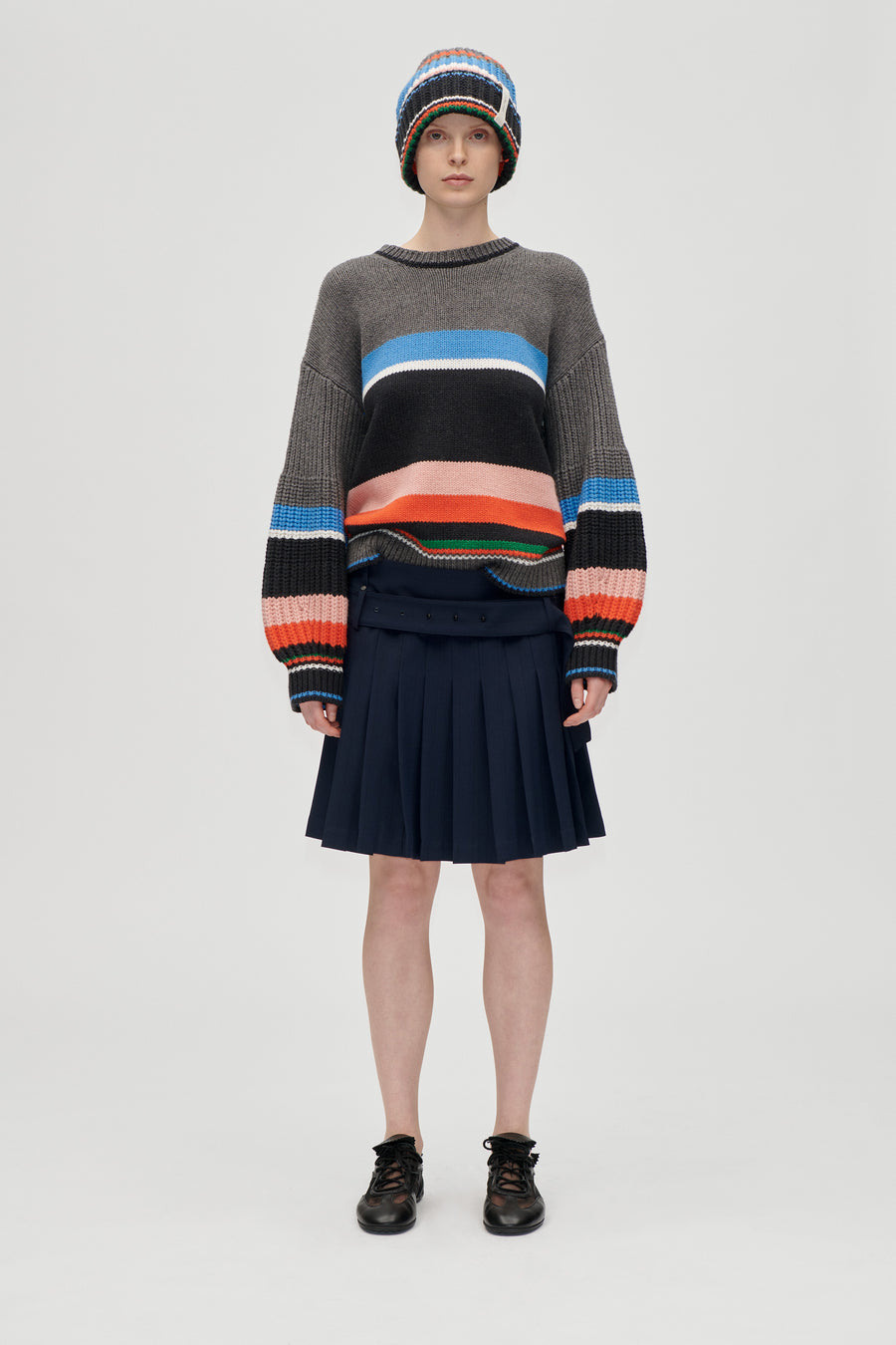 Stine Goya Belted Pleated Skirt