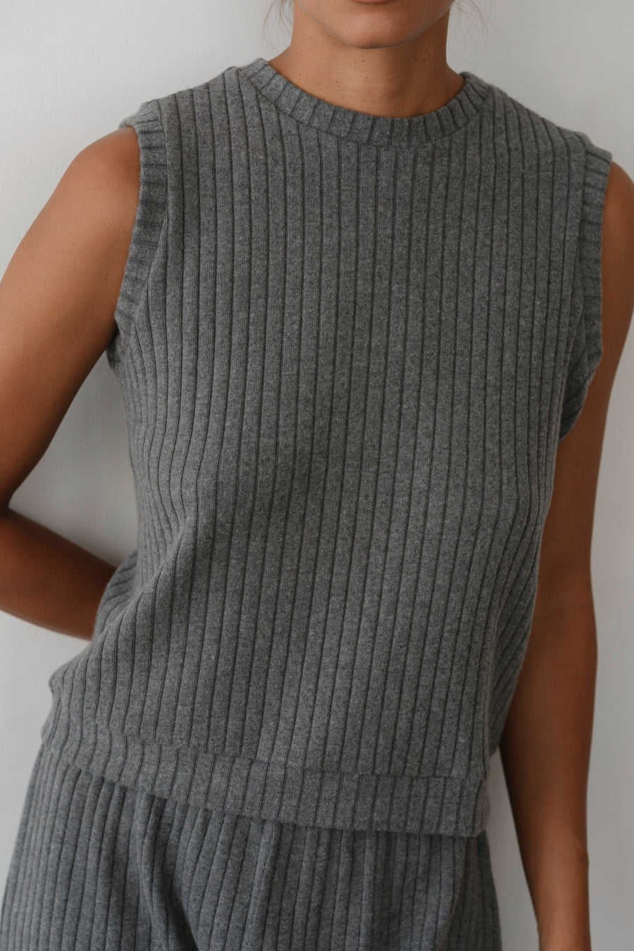 DONNI. The Sweater Rib Shell