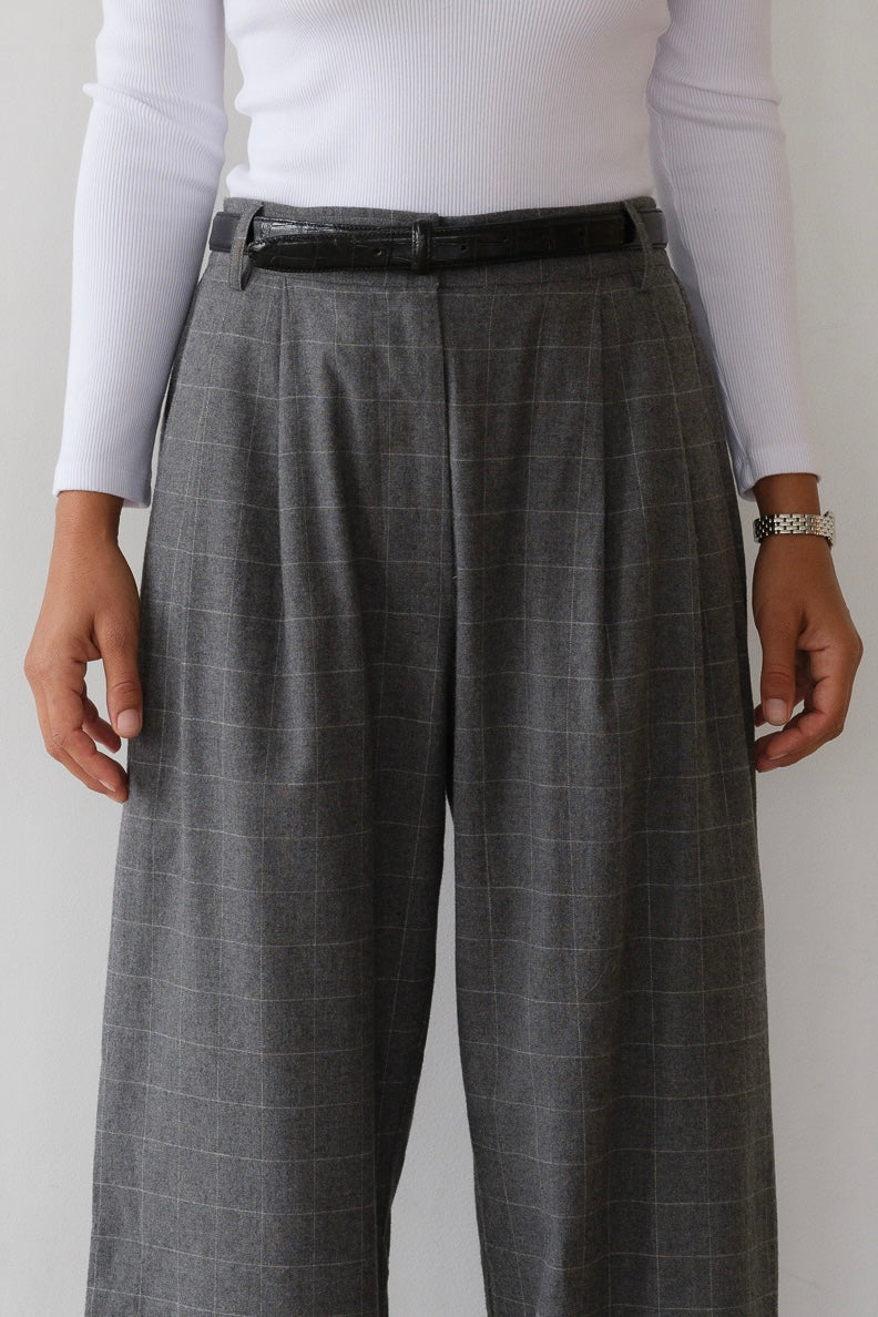 DONNI. The Flannel Windowpane Pant
