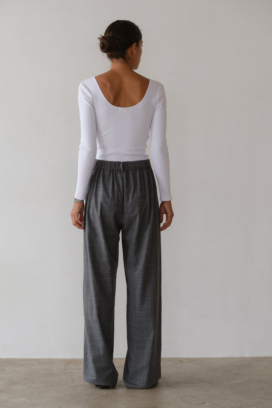 DONNI. The Flannel Windowpane Pant