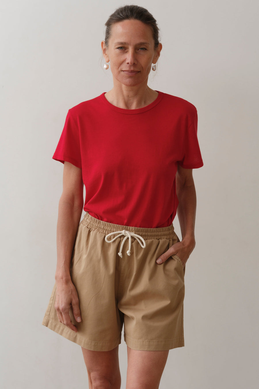 DONNI. The Chino Drawstring Short