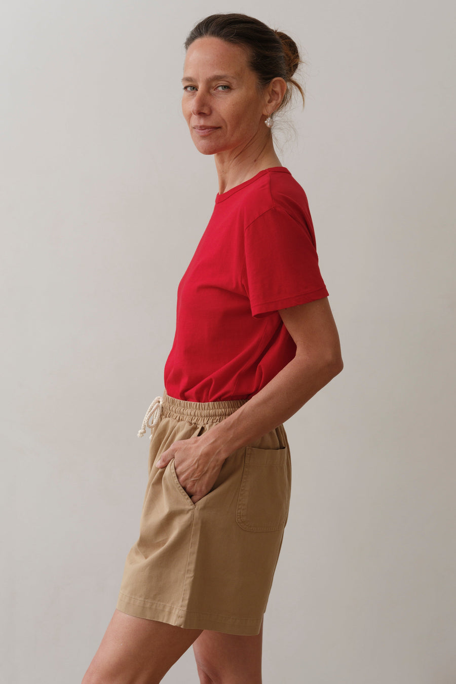 DONNI. The Chino Drawstring Short