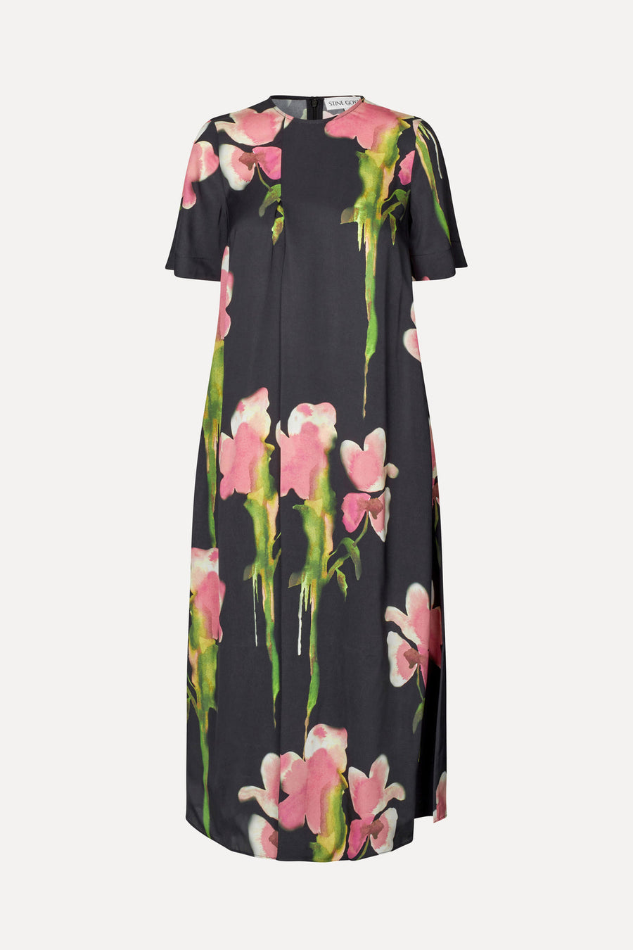 Stine Goya Flowy Short Sleeve Midi Dress