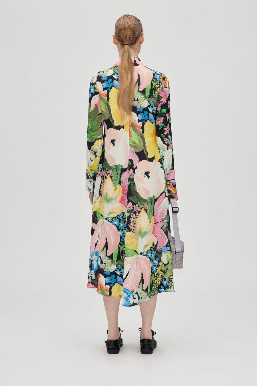 Stine Goya Front Placket Midi Polo Dress