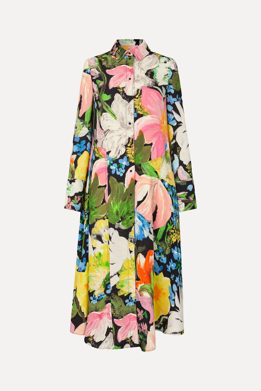 Stine Goya Front Placket Midi Polo Dress