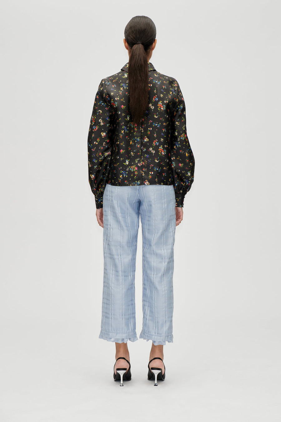 Stine Goya Gathered Ruffle Long Sleeve Top