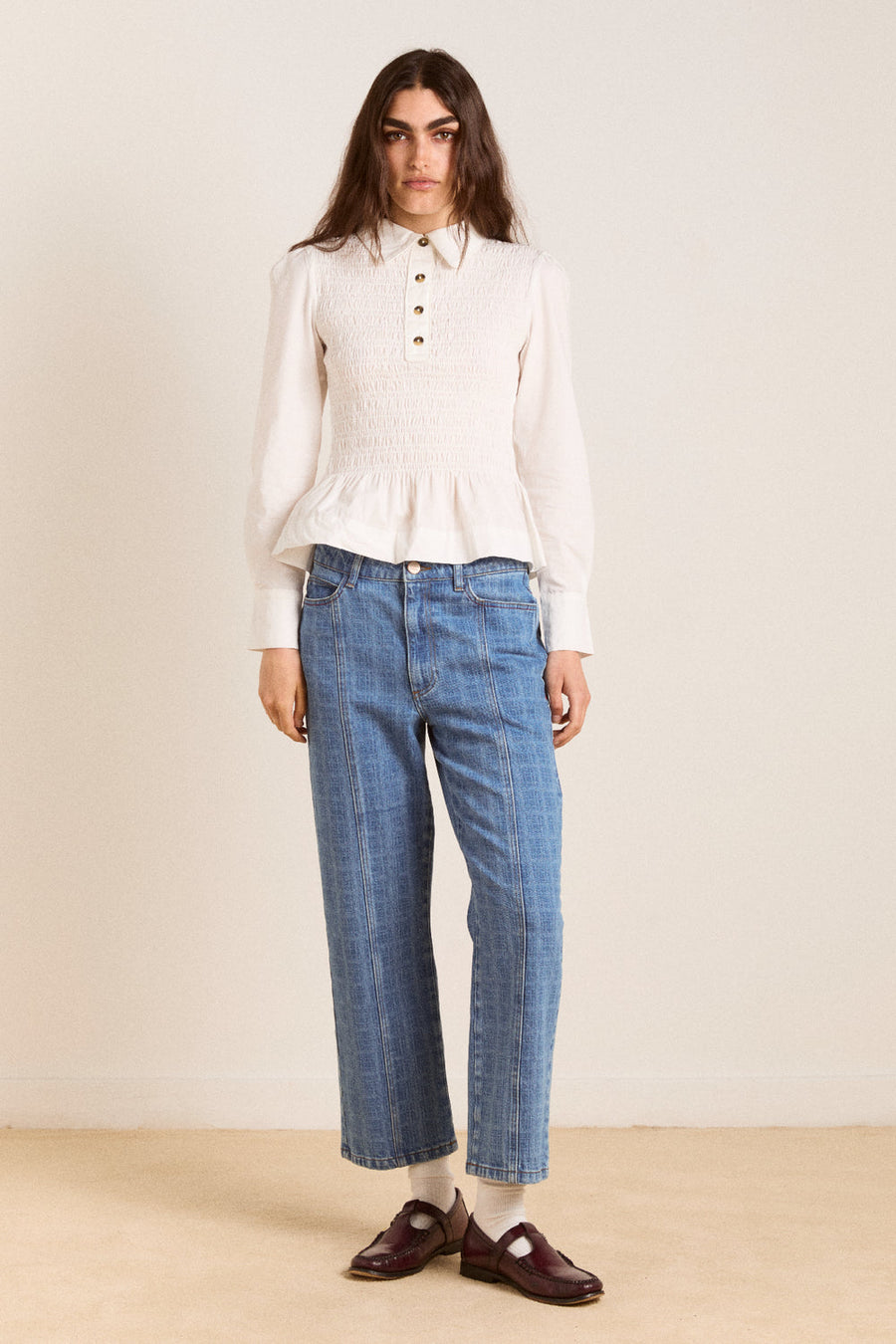 Damson Madder Hazel Shirred Shirt