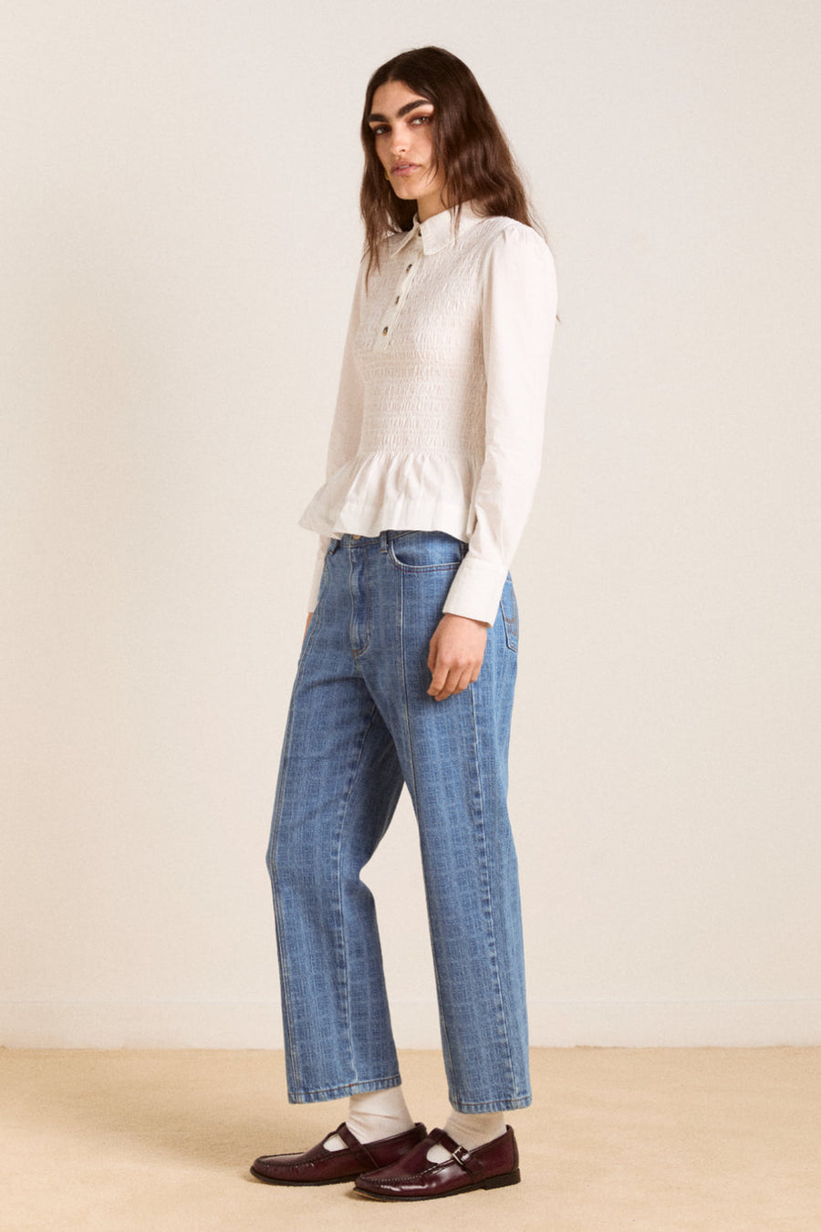 Damson Madder Hazel Shirred Shirt