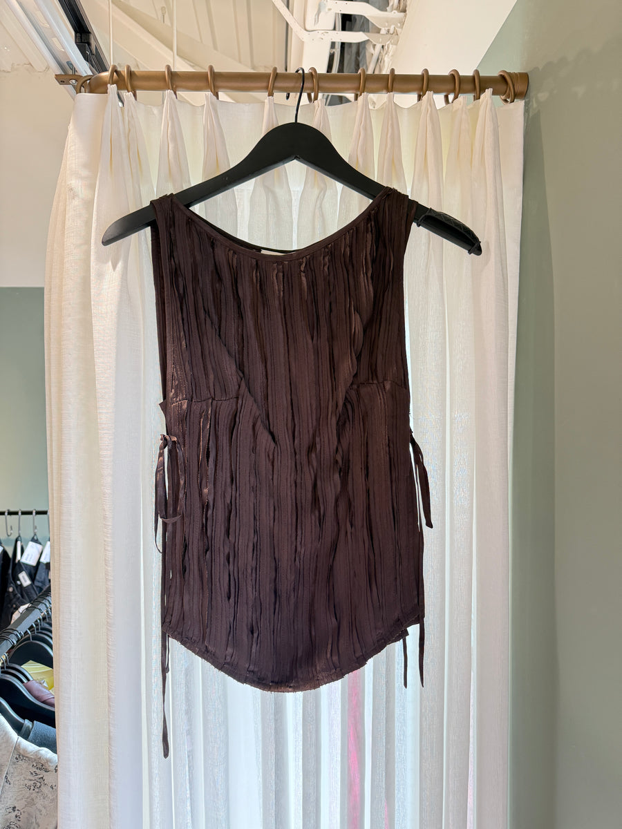 Alysi Origami Top With Laces
