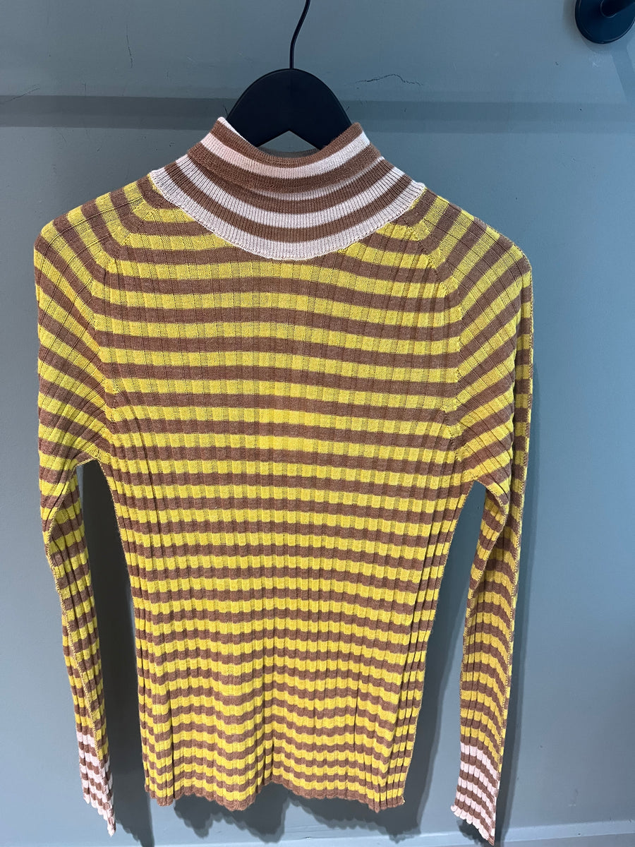 Alysi Maglia Stripes Collo Alto Sweater