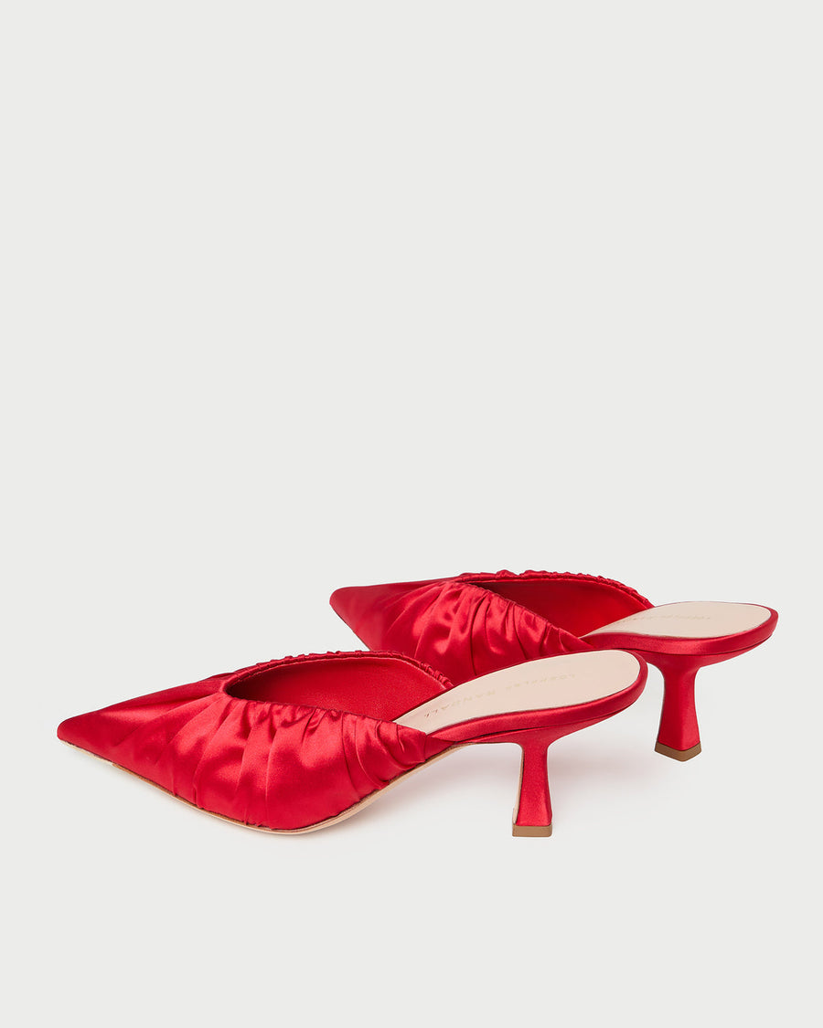 Loeffler Randall Inez Smocked Mid Heel Mule